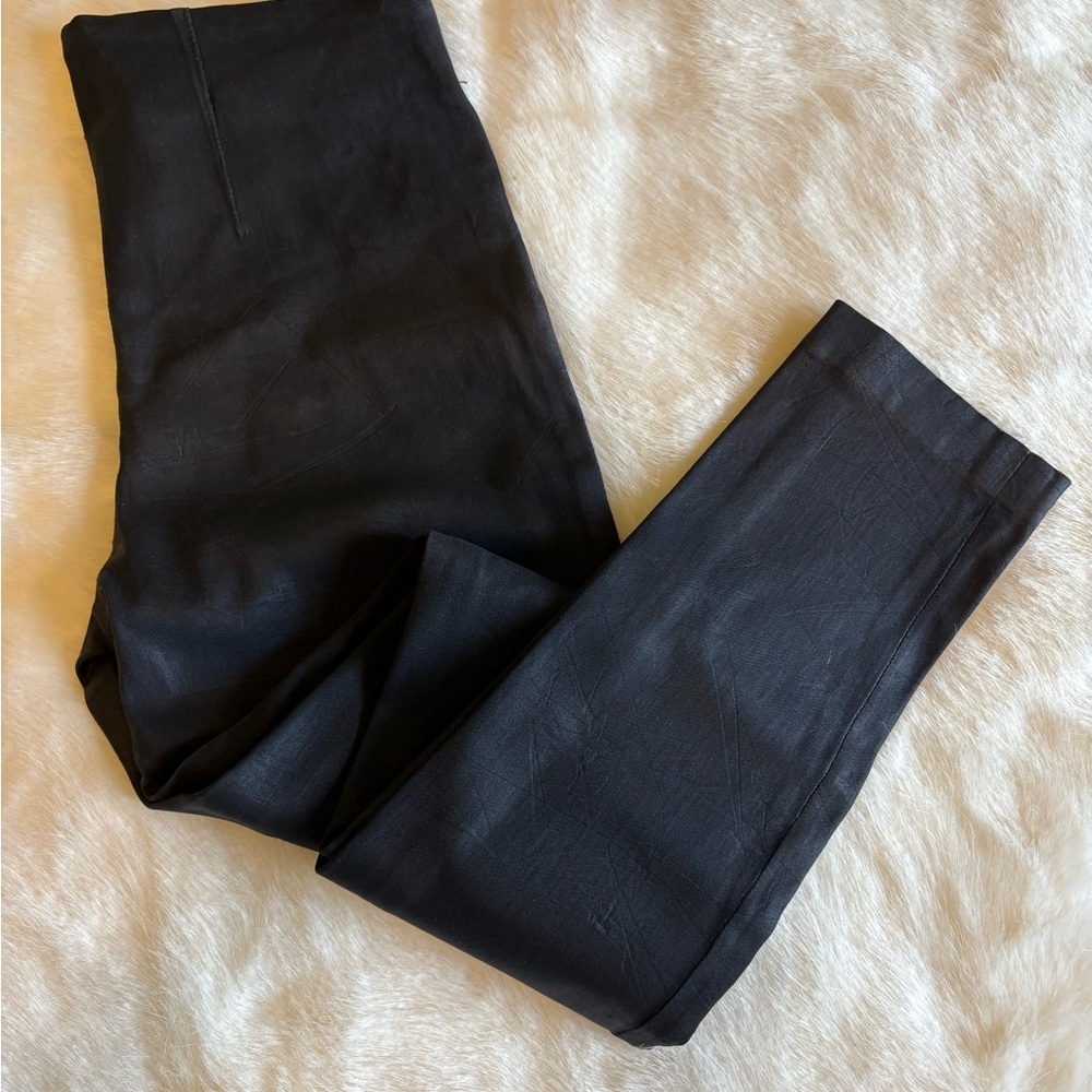 Black Faux Leather Pants